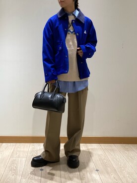 「GEVACO」｜「アイテム（スラックス）」を使った、ishiさん（レディース・154cm）の秋コーディネート