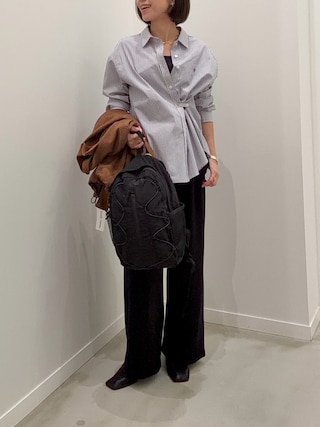 「fredy emue(フレディエミュ)のFR 2WAYシャツ(シャツ/ブラウス)」を使った、ishiさん(レディース・154cm)の秋コーディネート
