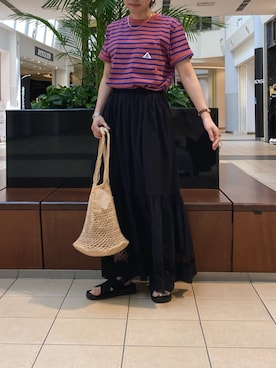 「GEVACO」｜「アイテム（アクセサリー）」を使った、ishiさん（レディース・154cm）の春コーディネート