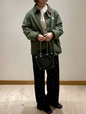 「GEVACO」｜「アイテム（ブルゾン）」を使った、ishiさん（レディース・154cm）の秋コーディネート