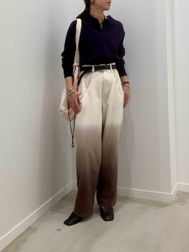 「アイテム（シャツ/ブラウス）」を使った、ishiさん（レディース・154cm）の秋コーディネート