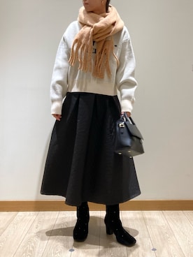 「PANIER（パニエ）のアイテム」を使った、ishiさん（レディース・154cm）の冬コーディネート