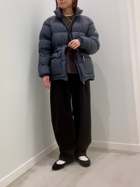 「fredy emue（フレディエミュ）のハート刺繍柄編みニットプルオーバー（ニット/セーター）」を使った、ishiさん（レディース・154cm）の秋コーディネート