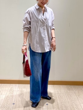 「ストライプ」｜ishiさん（レディース・154cm）の秋コーディネート