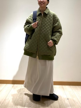 「UNIVERSAL OVERALL（ユニバーサルオーバーオール）のアイテム（ブルゾン）」を使った、ishiさん（レディース・154cm）の秋コーディネート