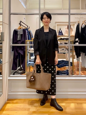 「アイテム（チャーム）」を使った、Fujihiraさん（レディース・160cm）の秋コーディネート