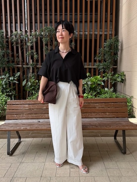 「Rie Miller（リエミラー）のアイテム」を使った、Fujihiraさん（レディース・160cm）の春コーディネート