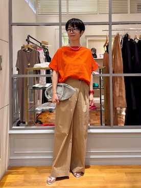 「NOLLEY’S（ノーリーズ）のアイテム（トップス）」を使った、Fujihiraさん（レディース・160cm）の春コーディネート