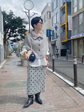 「アイテム（チャーム）」を使った、Fujihiraさん（レディース・160cm）の秋コーディネート