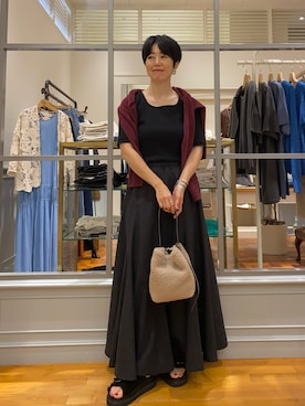 「アイテム（イヤリング）」を使った、Fujihiraさん（レディース・160cm）の夏コーディネート