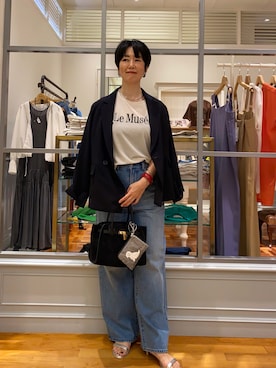 「アイテム（ポーチ）」を使った、Fujihiraさん（レディース・160cm）の夏コーディネート