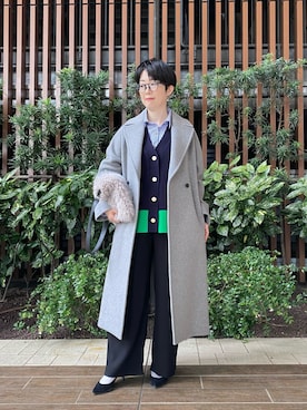 「NOLLEY’S（ノーリーズ）のアイテム（ショルダーバッグ）」を使った、Fujihiraさん（レディース・160cm）の秋コーディネート