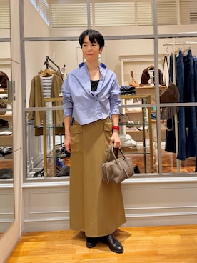 「NOLLEY’S（ノーリーズ）のアイテム」を使った、Fujihiraさん（レディース・160cm）の秋コーディネート