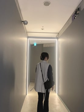 「ANAP（アナップ）のアイテム（その他アウター）」を使った、みずきさん（レディース・160cm）の冬コーディネート