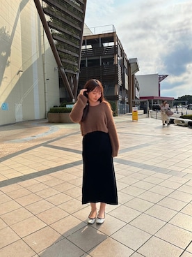 「Discoat」｜「アイテム（バレエシューズ）」を使った、みいさん（レディース・157cm）の冬コーディネート