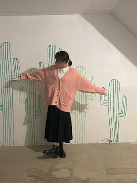 「Dr. Martens（ドクターマーチン）のDr.Martens  CHELSEA BOOT（ブーツ）」を使った、umeutaさん（レディース・165cm）の秋コーディネート