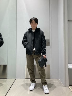 「アイテム（ポーチ）」を使った、いおりんさん（メンズ・166cm）の秋コーディネート