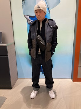 「ARMANI EXCHANGE（アルマーニエクスチェンジ）のアイテム」を使った、いおりんさん（メンズ・166cm）の秋コーディネート