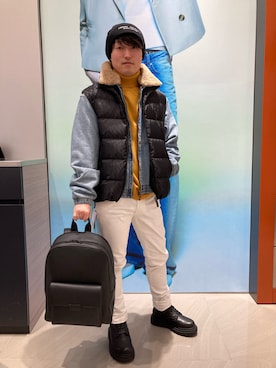 「ARMANI EXCHANGE（アルマーニエクスチェンジ）のアイテム」を使った、いおりんさん（メンズ・166cm）の秋コーディネート