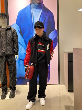 「ARMANI EXCHANGE（アルマーニエクスチェンジ）のアイテム」を使った、いおりんさん（メンズ・166cm）の秋コーディネート