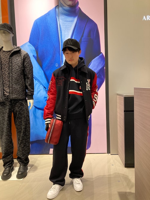 A|Xアルマーニ エクスチェンジ】ビッグラバーAXロゴ パネルキャップ