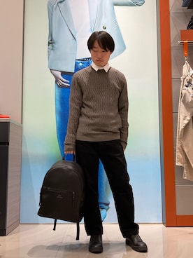 「ARMANI EXCHANGE（アルマーニエクスチェンジ）のアイテム」を使った、いおりんさん（メンズ・166cm）の秋コーディネート