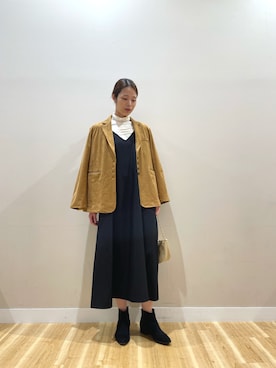 「アイテム（テーラードジャケット）」を使った、ナカゾノさん（レディース・170cm）の秋コーディネート