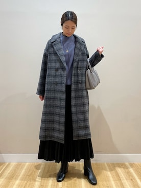 「アイテム（その他アウター、その他）」を使った、ナカゾノさん（レディース・170cm）の冬コーディネート