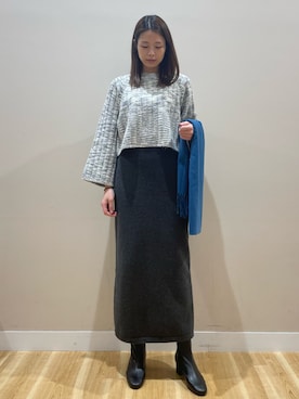 「アイテム（スカート）」を使った、ナカゾノさん（レディース・170cm）の秋コーディネート