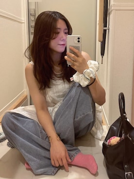 「アイテム（チュニック）」を使った、121424hmさん（レディース・163cm）の秋コーディネート