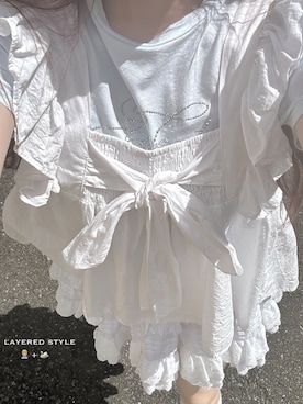 「アイテム（Tシャツ/カットソー）」を使った、く る みさん（レディース・156cm）の秋コーディネート