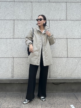 「アイテム（ナイロンジャケット）」を使った、nol matsubaさん（レディース・167cm）の秋コーディネート