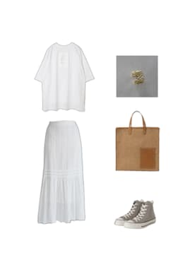 「mmts（マミタス）のアイテム」を使った、Hana.さん（レディース・155cm）の夏コーディネート