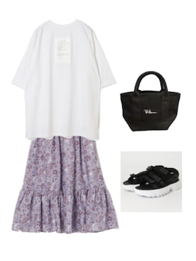 「mmts（マミタス）のアイテム」を使った、Hana.さん（レディース・155cm）の夏コーディネート