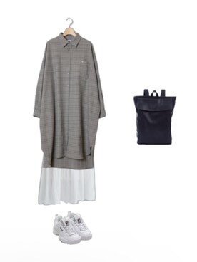 「oblekt（オブレクト）のアイテム」を使った、Hana.さん（レディース・155cm）の春コーディネート