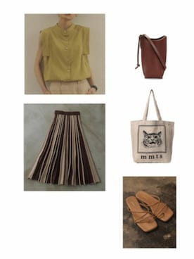 「mmts（マミタス）のアイテム」を使った、Hana.さん（レディース・155cm）の夏コーディネート