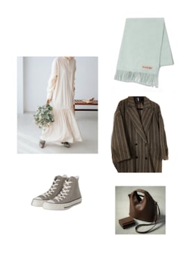 「oblekt（オブレクト）のアイテム」を使った、Hana.さん（レディース・155cm）の冬コーディネート