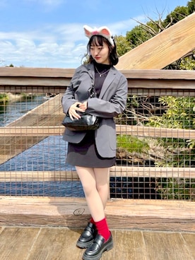 「アイテム（レッグウェア）」を使った、あみゅさん（レディース・157cm・20代）の秋コーディネート