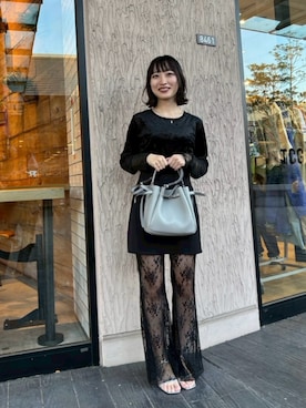 「LVEU.（ラブユ.）のアイテム」を使った、あみゅさん（レディース・157cm）の春コーディネート