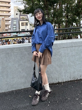 「アイテム（レッグウェア）」を使った、あみゅさん（レディース・157cm）の秋コーディネート