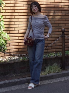 「on:nue（オンニュ）のアイテム」を使った、あみゅさん（レディース・157cm）の春コーディネート
