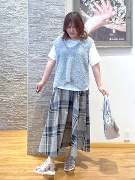 「リラックス」｜きくさん（レディース・161cm）の夏コーディネート