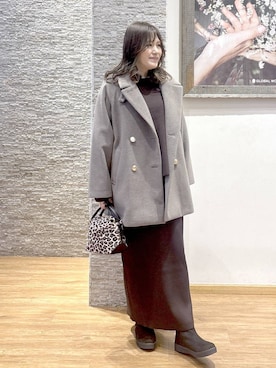 「リラックス」｜「アイテム（チェスターコート）」を使った、きくさん（レディース・161cm）の秋コーディネート