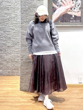 「GLOBAL WORK（グローバルワーク）のBeer＊CAP/571653（キャップ）」を使った、きくさん（レディース・161cm）の秋コーディネート