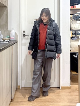 「GLOBAL WORK（グローバルワーク）のアイテム（アクセサリー）」を使った、きくさん（レディース・161cm）の冬コーディネート