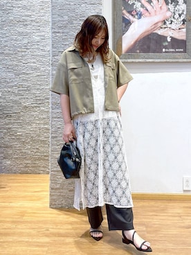 「リラックス」｜きくさん（レディース・161cm）の夏コーディネート