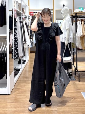 「アイテム（ヘアアクセサリー、グレー系）」を使った、きくさん（レディース・161cm）の夏コーディネート