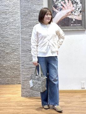 「GLOBAL WORK（グローバルワーク）のアイテム（アクセサリー）」を使った、きくさん（レディース・161cm）の冬コーディネート