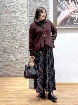 「GLOBAL WORK（グローバルワーク）のアイテム（ネックレス）」を使った、きくさん（レディース・161cm）の冬コーディネート