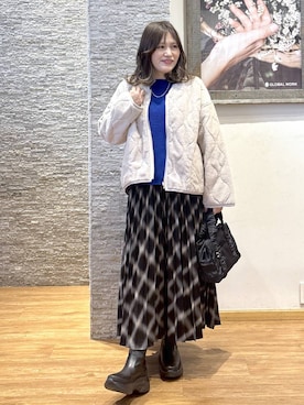 「GLOBAL WORK（グローバルワーク）のふわふわHugmeドルマンプルオーバー/595406（ニット/セーター）」を使った、きくさん（レディース・161cm）の秋コーディネート